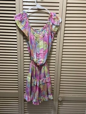TAJ by Sabrina Crippa Colorful Tropical Button-Up Top